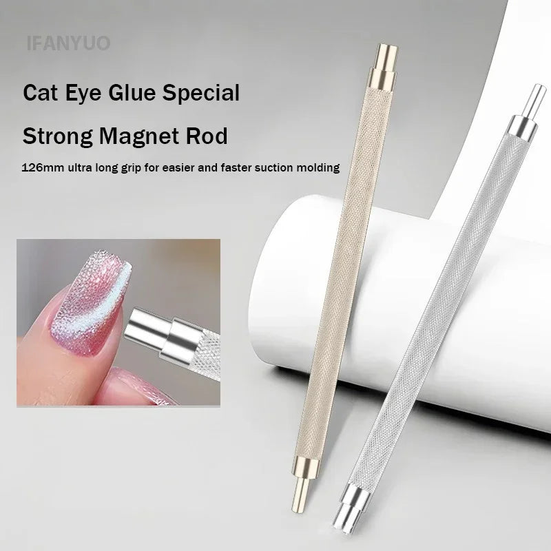 Gold Silver Doube Head Nail Art Magnets Strong Nail Magnetic Bar Nail Polish Gel Design Glitter Cate Eye Effect Manicure Tools HIP