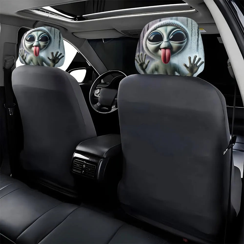 2-Pack Alien Print Car Headrest Covers – Universal Fit Car Headrest Covers HIP