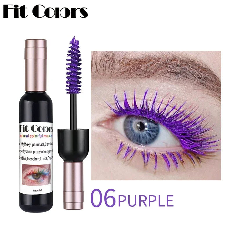 Wine Bottle 4D Silk Fiber Eyelash Mascara Waterproof Fast Dry Eyelashes Curls Extension Makeup Eyelashes Waterproof Blue Ink HIP 06