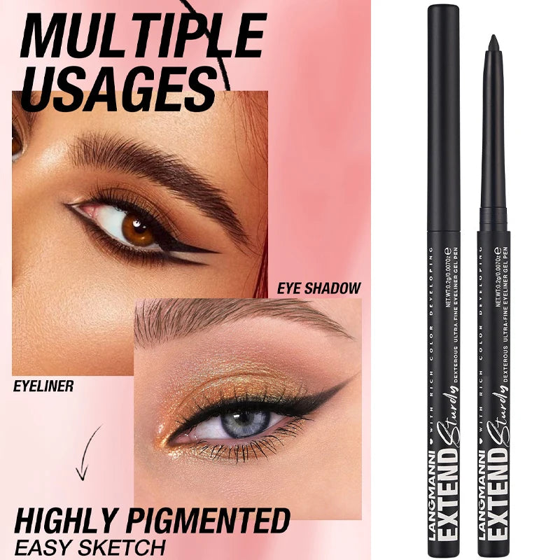Waterproof Eyeliner Gel Pencil Matte Glitter Lying Silkworm Eye Shadow Pen Brown No Smudge Quick Drying Rotatable Eyeliner Stick HIP