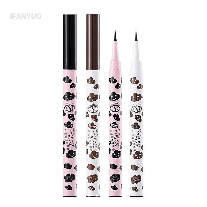 0.01mm Liquid Eyeliner Pen Ultra-thin Matte Smooth Quick Dry Waterproof Eyeliner Lower Eyelash Silkworm Pencil Non Smudging HIP