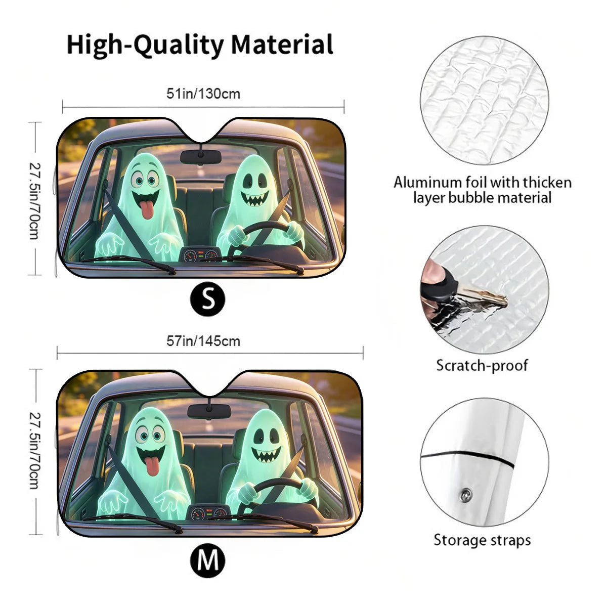 Foldable Cartoon Car Windshield Sunshade – UV & Heat Block Car Windshield Sunshade HIP