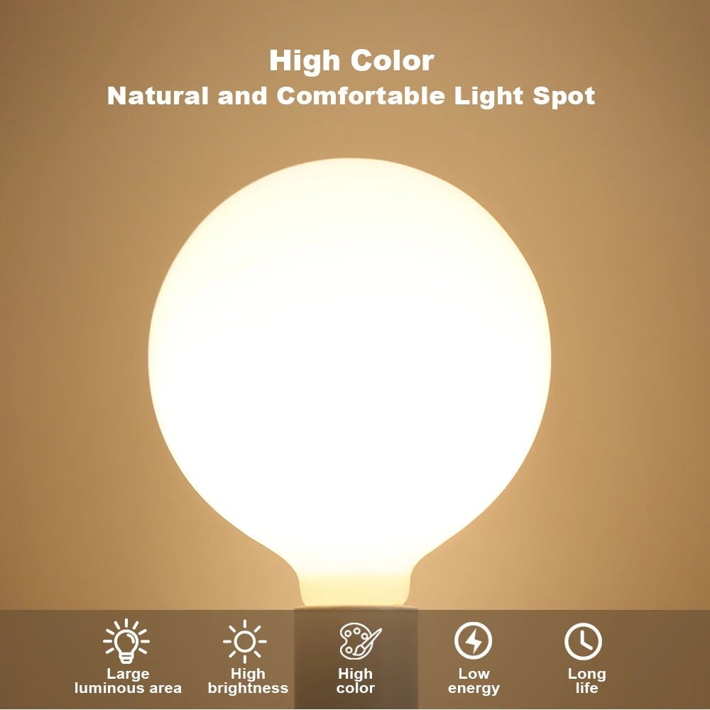 YNL E27 Globe LED Bulbs G80 G95 G125 – 2-4 Pack Energy Saving Globe LED Bulbs HIP