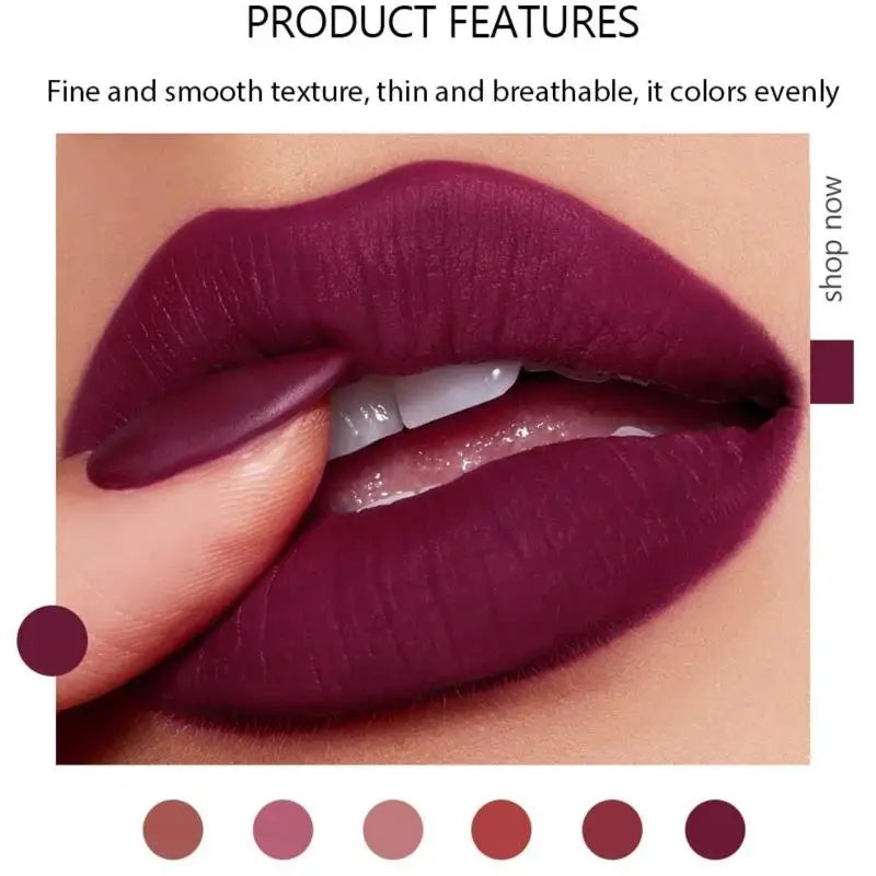 HANDAIYAN Matte Lipstick – 6 Shades, Long-Lasting & Moisturizing Matte Lipstick HIP