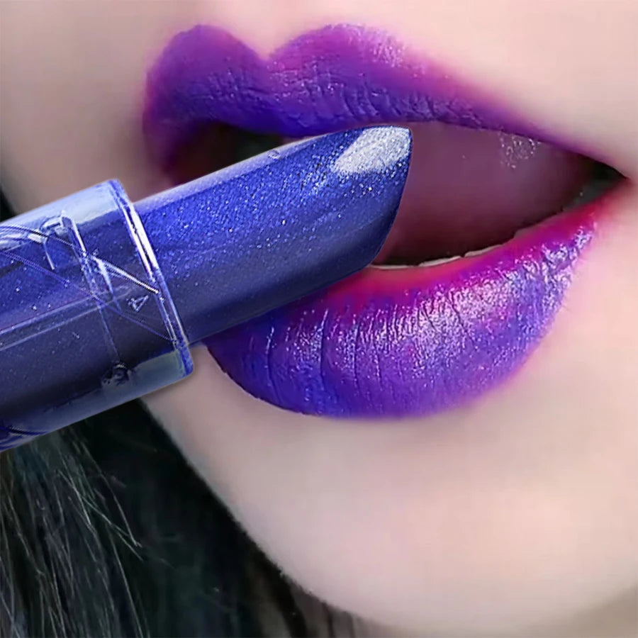KAFURUX Blue Color Changing Lipstick – Shimmer Gloss Color Changing Lipstick HIP