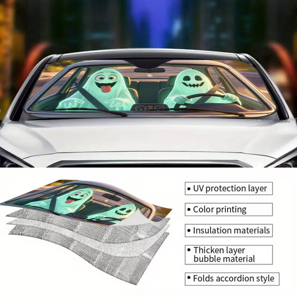 Foldable Cartoon Car Windshield Sunshade – UV & Heat Block Car Windshield Sunshade HIP