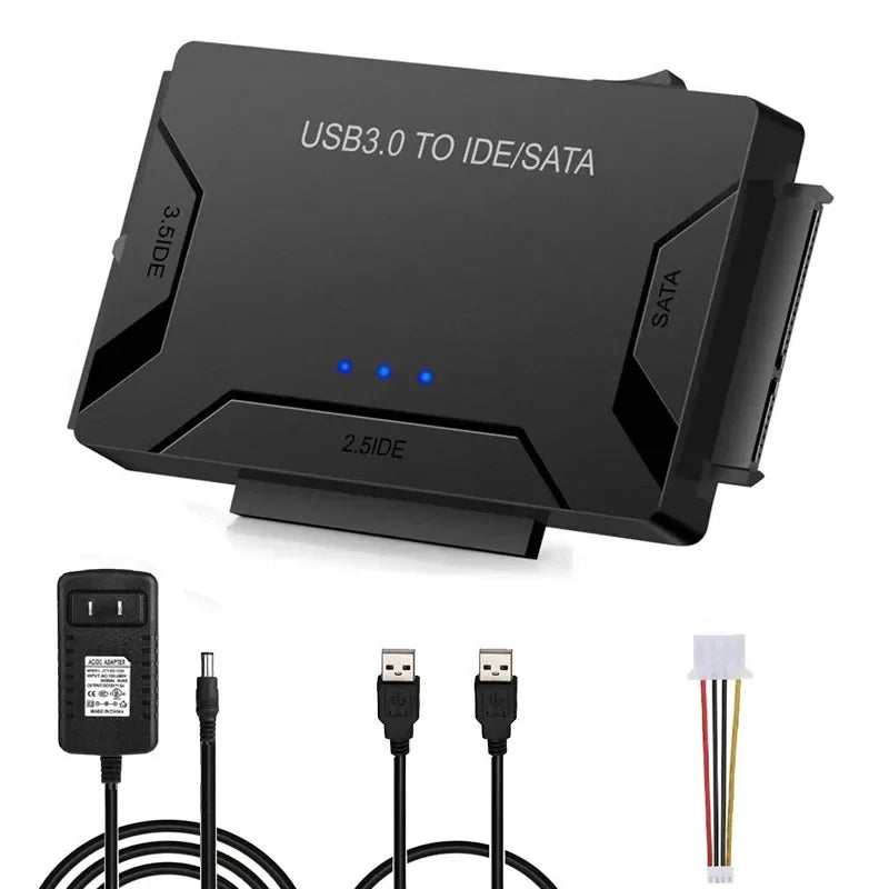 SATA/IDE to USB 3.0 Adapter – 2.5/3.5" HDD Converter, 6TB Hard Drive Adapter HIP