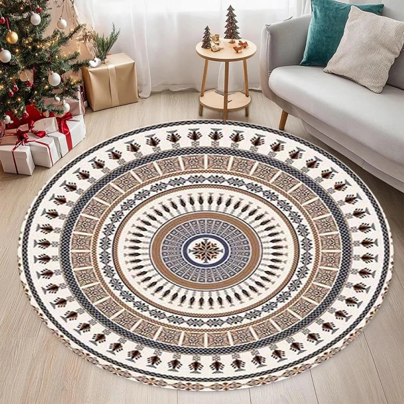 Moroccan Geometric Area Rug – Soft, Non-Slip & Washable Mat Geometric Area Rug HIP 4 80x80CM