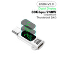 USB4 V2.0 80Gbps Type-C Adapter – 240W 8K Thunderbolt 3/4/5 USB-C Adapter HIP 80Gbps USB4 V2.0 WE