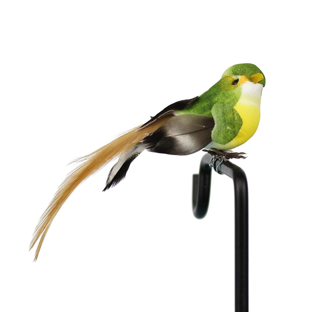 Artificial Foam Bird Ornaments Decorative Feathered Birds for Xmas Tree Festival Decor 6 Colors Artificial Feathered Birds HIP