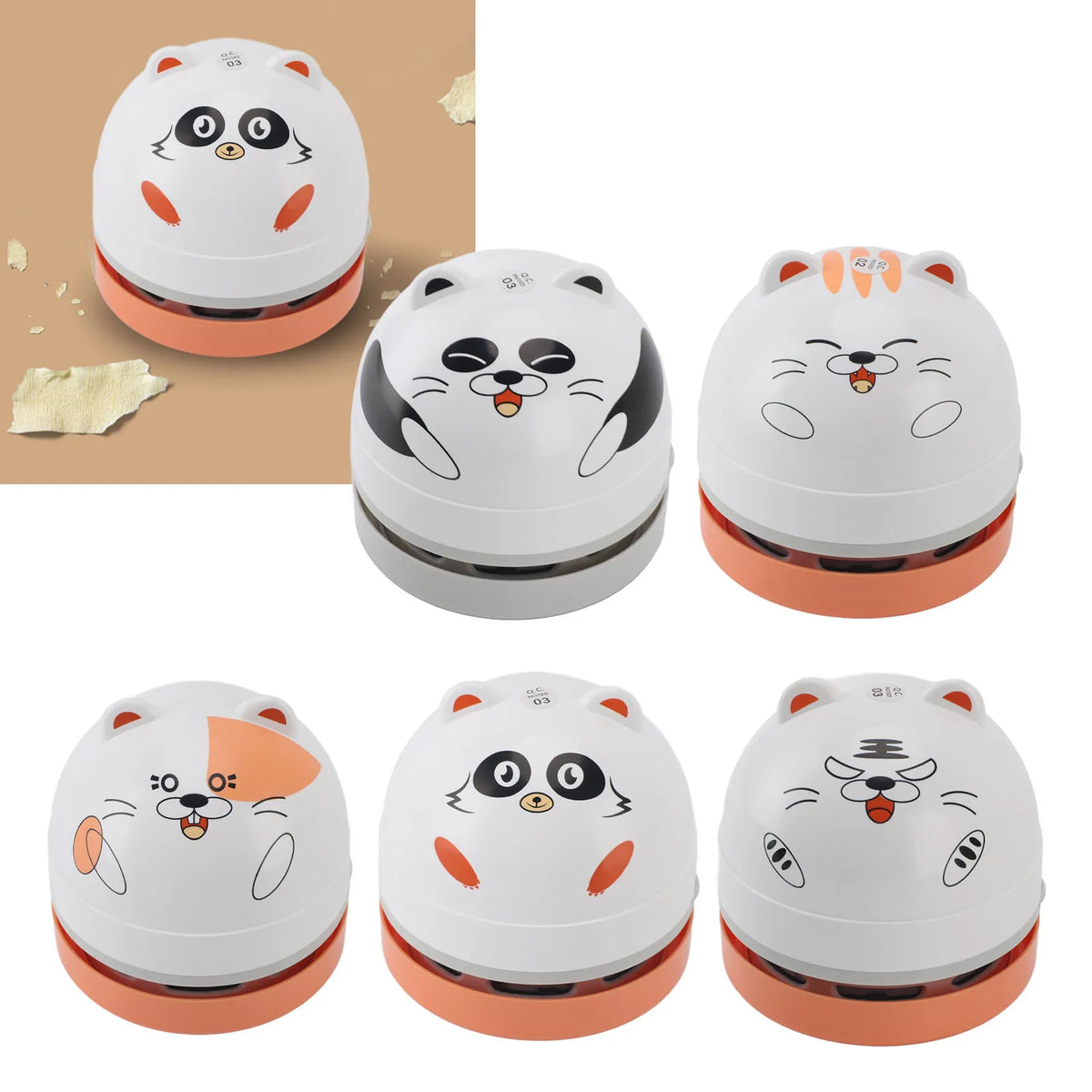 Desktop Vacuum Cleaner High Suction Portable Desk Mini Vacuum Battery Powered Compact with Cleaning Brush for Computer Keyboard HIP
