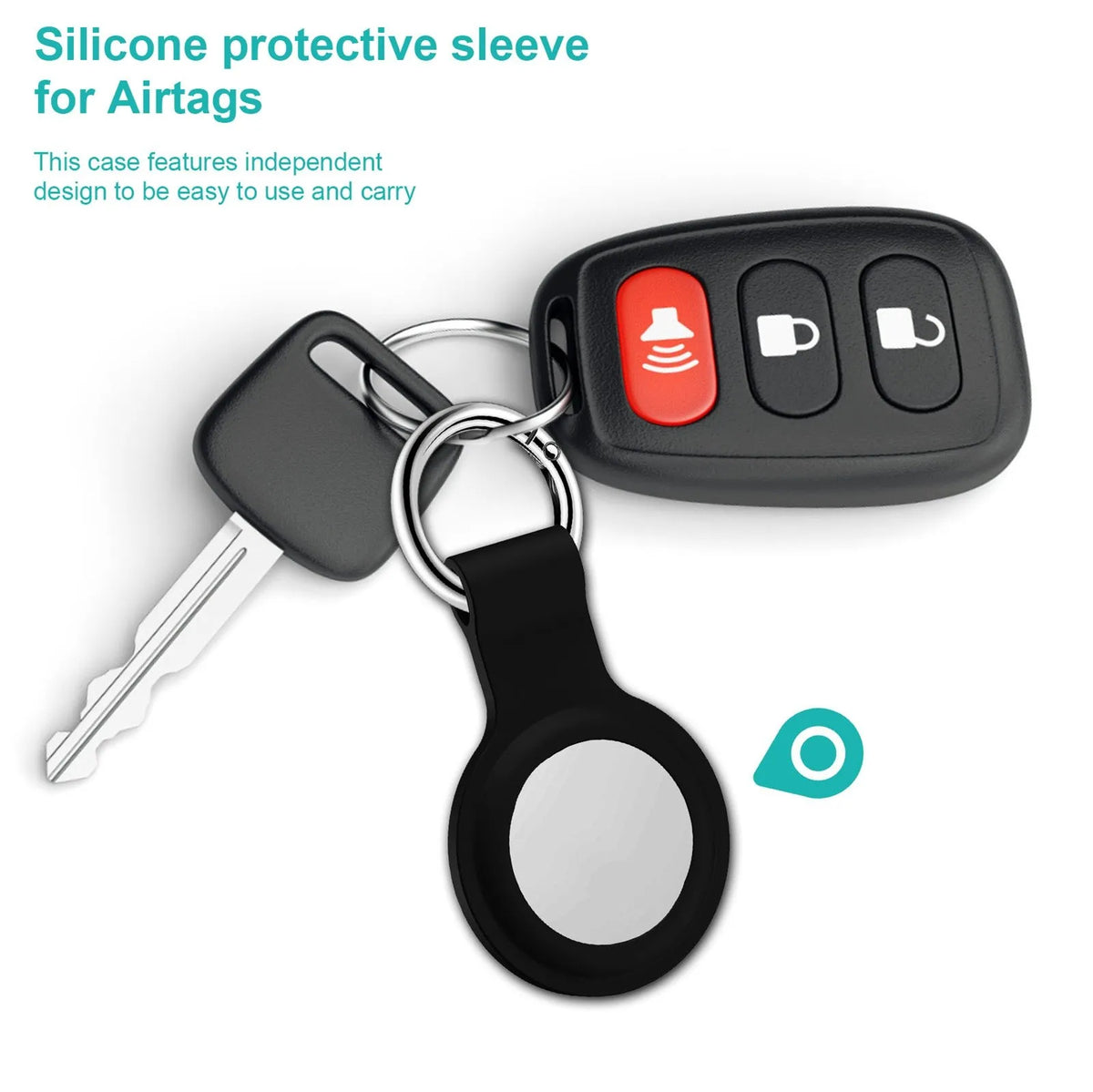Silicone AirTag Case – Waterproof Tracker Cover for Keys & Pets Tracker Accessory Case HIP