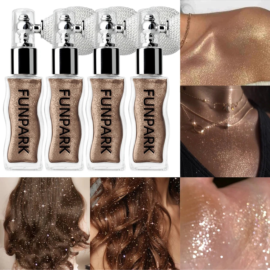 FUNPARK Highlighter Powder – Pearlescent Glow Face & Body Highlighter Powder HIP