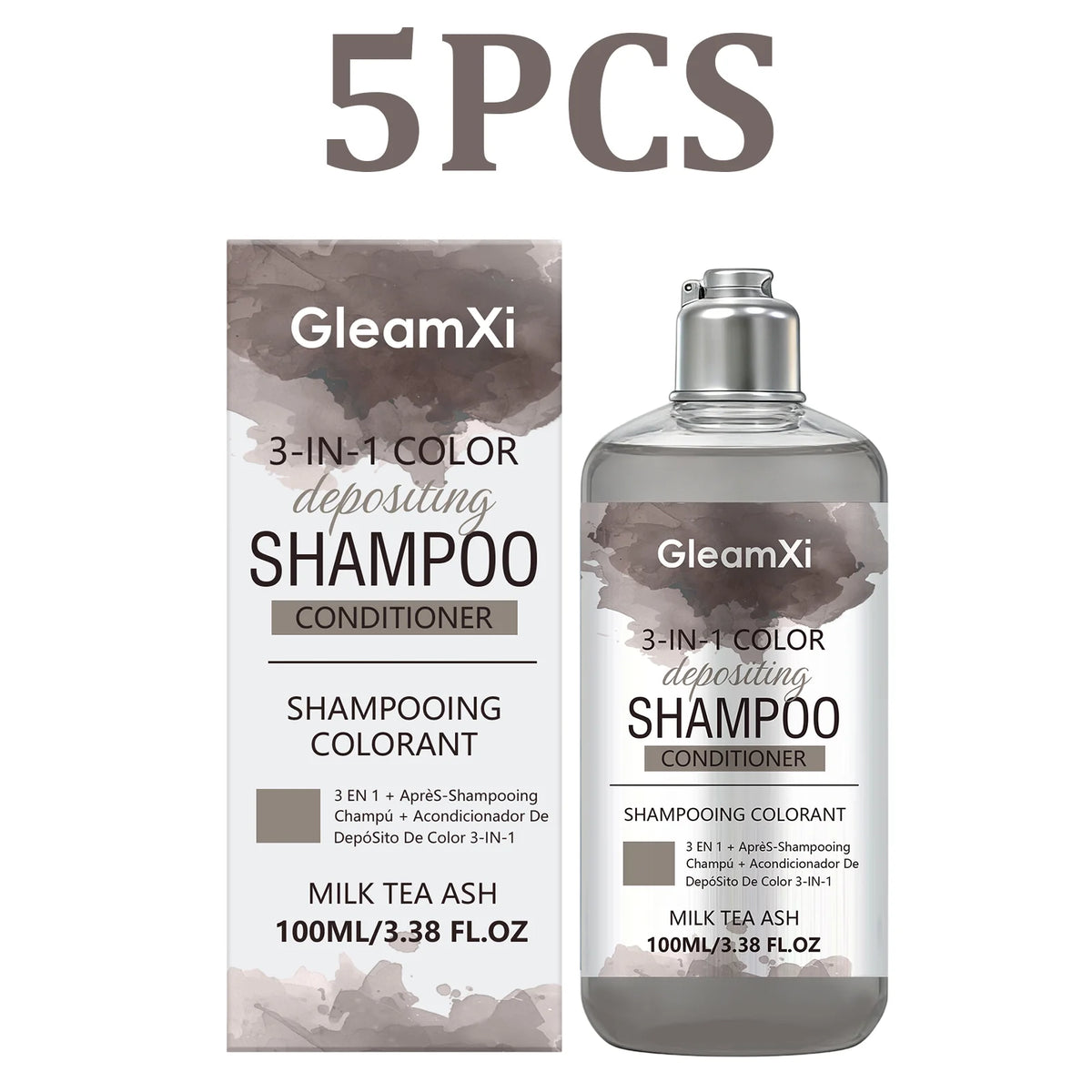 3-in-1 Hair Dye Shampoo – Colour, Cleanse & Smooth Frizz Hair Dye Shampoo HIP 5PCS