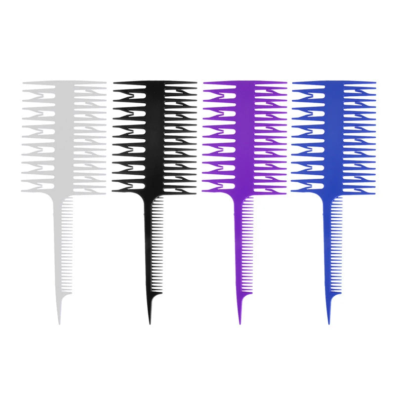 Hair Dyeing Highlight Brush Fish Wide Tooth Zone Rat Tai Hair Comb Professional Barber Hairdressing Salon Hair Styling Tool HIP