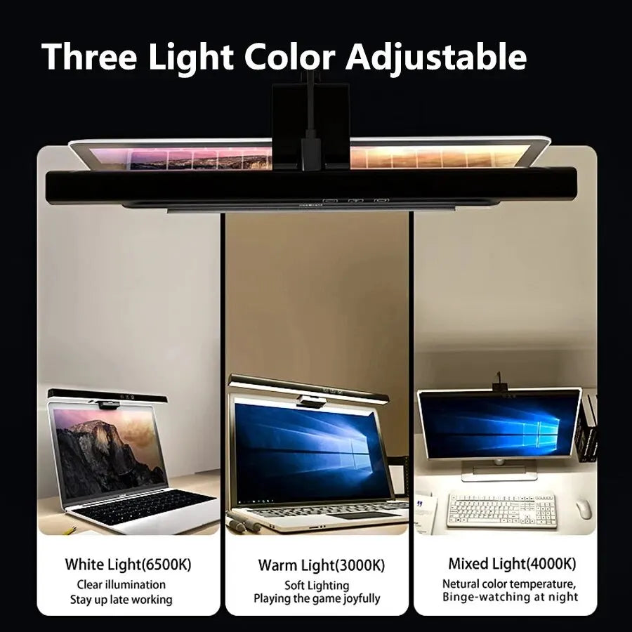 LED Desk Lamp Monitor Light Bar PC Computer Dimmable Screen Light 33cm 50cm Office Study Reading Hanging Table Lamp USB Powered HIP