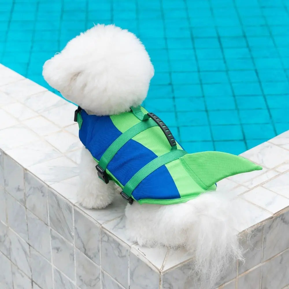 Shark Shape Dog Life Jacket – Flotation Swim Vest XS–XXL Dog Life Jacket HIP