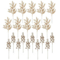 10-Pc Glitter Berry Bouquets Christmas Tree Ornaments Christmas Tree Ornaments HIP Champagne