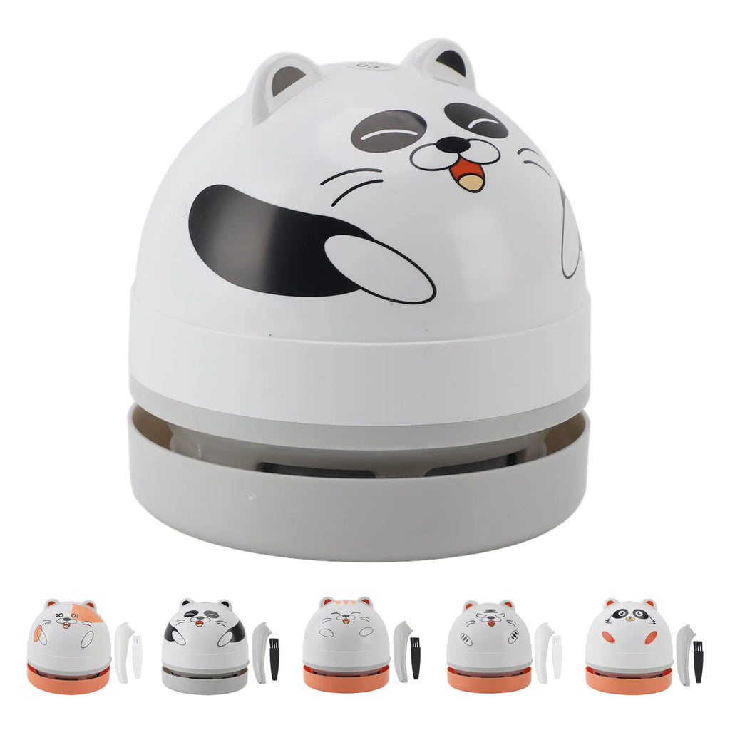 Desktop Vacuum Cleaner High Suction Portable Desk Mini Vacuum Battery Powered Compact with Cleaning Brush for Computer Keyboard HIP