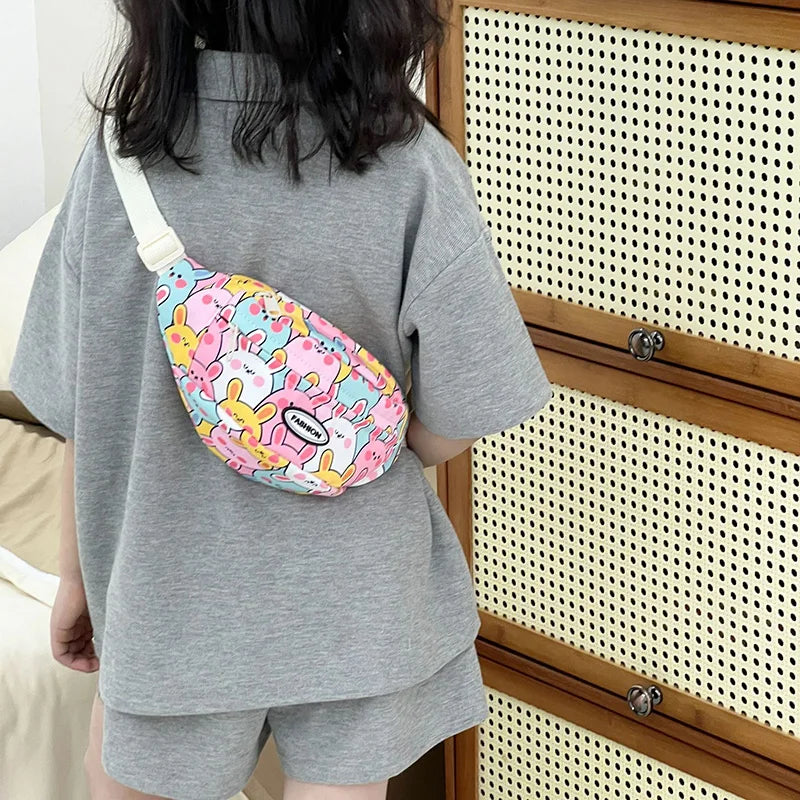 Kids Rabbit Crossbody Waist Bag – Cute Animal Bag for Children Kids Crossbody Bag HIP