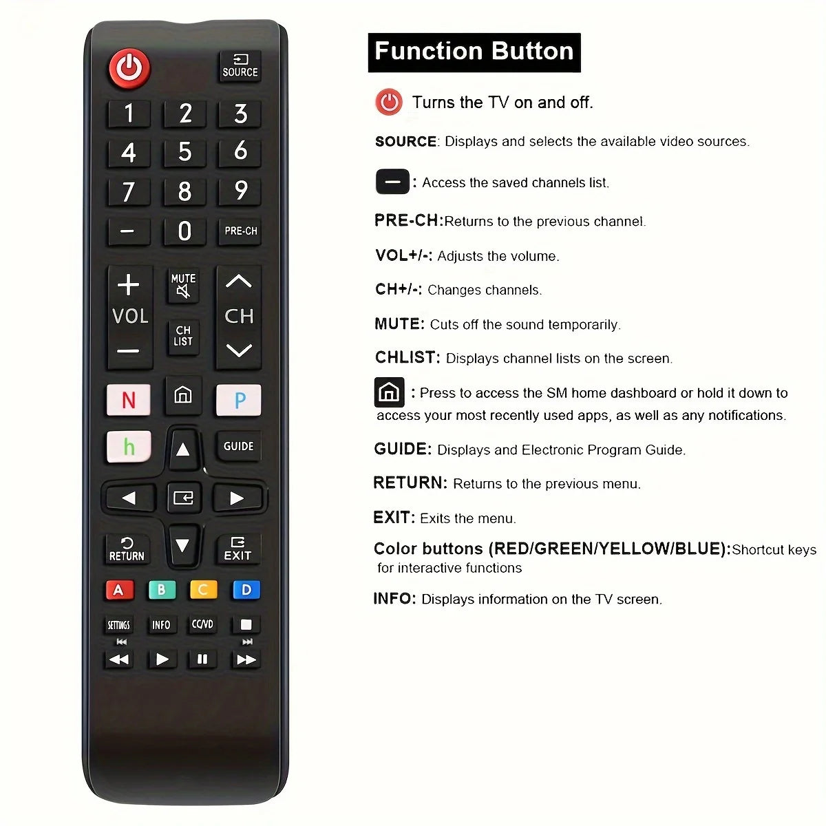 Samsung Universal Remote + Glow Silicone Case | Smart TV Universal TV Remote HIP