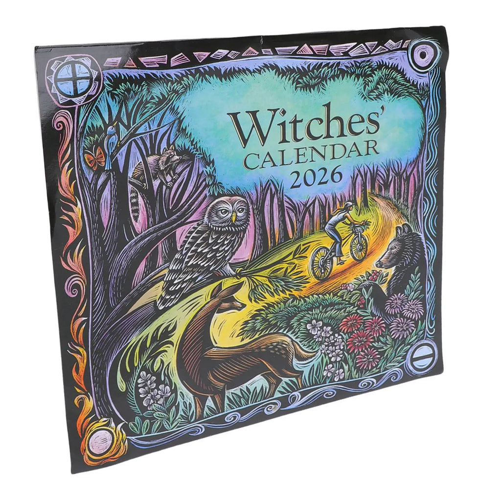 2026 Witches Calendar Coated Paper Astrological Witches Planner Calendar with Spells Rituals Moon Phases HIP A