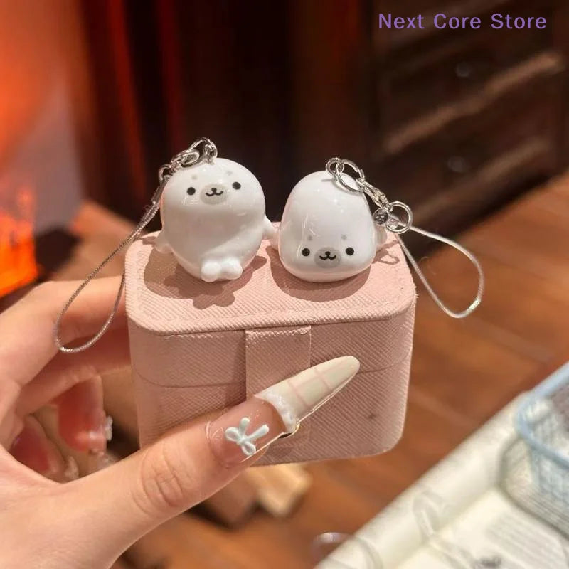 Cute 3D Seal Resin Keychain Bag Charm – 1/2/4 Pack Resin Bag Charm HIP
