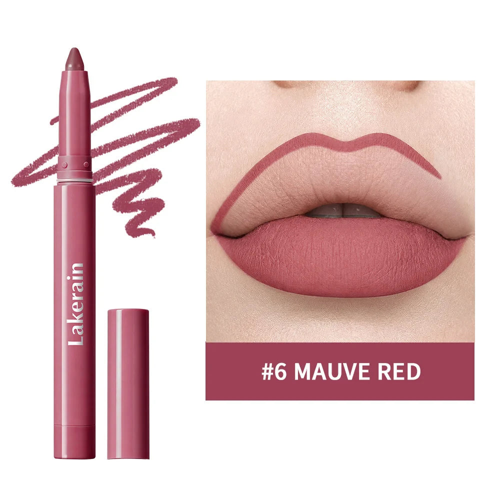 Waterproof Long Lasting Matte Lip Liner Smooth Glide Creamy Pigmented Shades Smudge Proof Cosmetic Lip Makeup HIP 6