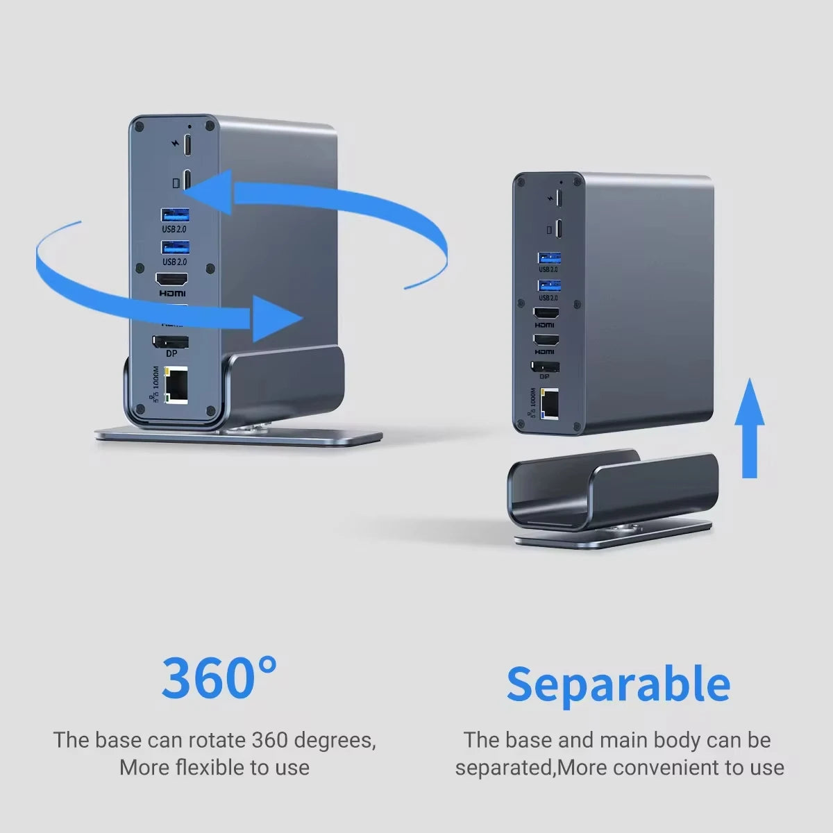 15-in-1 USB-C Docking Station 4K@60Hz Triple Display HDMI DP USB-C Docking Station HIP