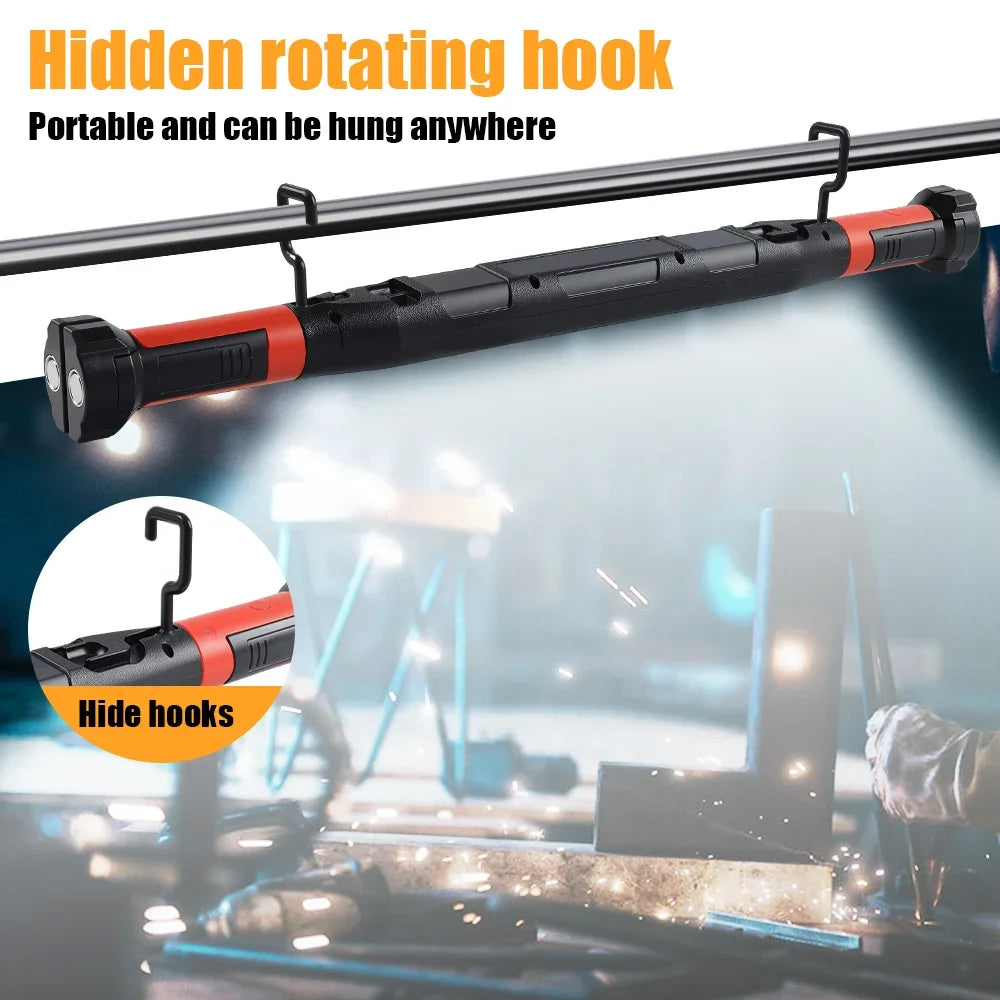 ESMARTER Rechargeable LED Work Light | Magnetic Base & Hooks LED Work Light HIP