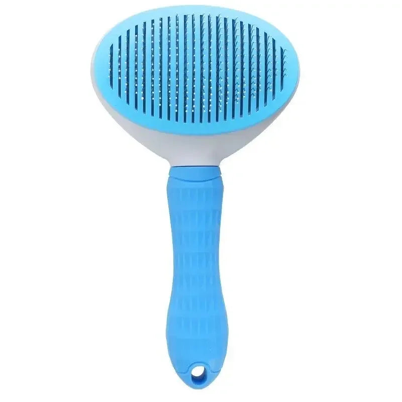 Self-Cleaning Pet Brush – Dematting Comb for Dogs & Cats Pet Grooming Brush HIP C791-Blue 1pcs