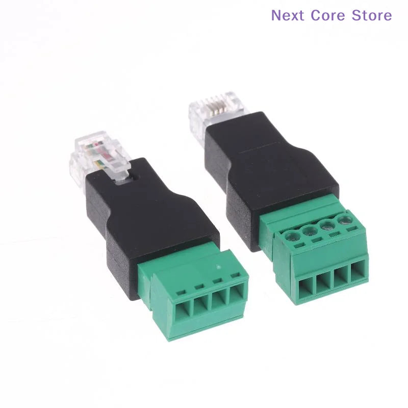 RJ11 6P4C Male to 4-Pin Screw Terminal Adapter | 1–2 Pack Phone Cable Adapter HIP