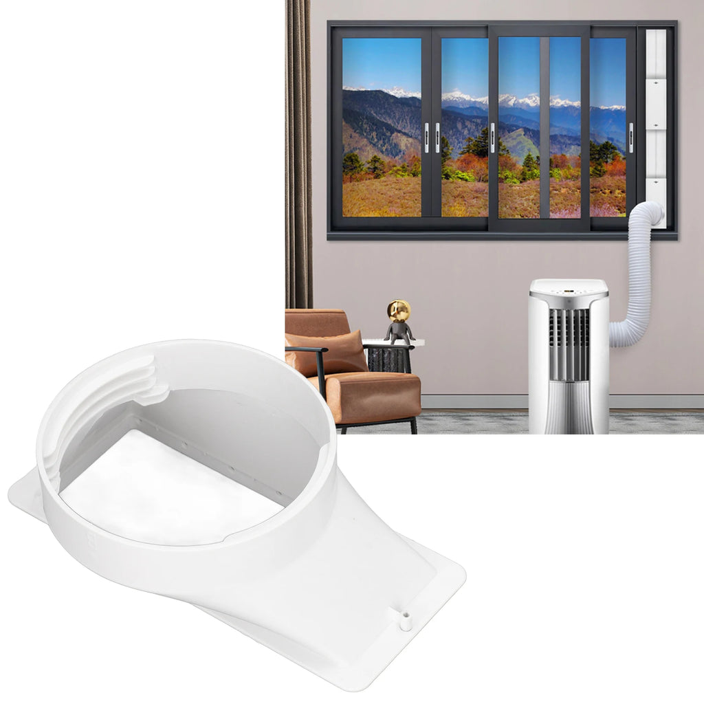 Portable AC Hose Coupler White Connection Function 20cm Fixed Aperture Rectangular Interface AC Hose Coupler for Office HIP