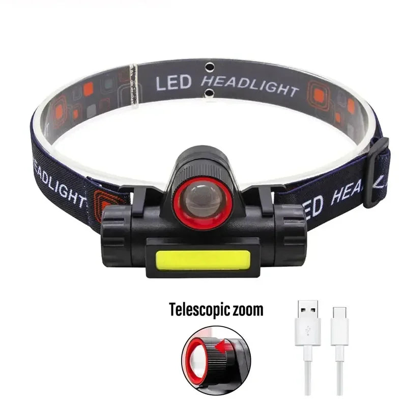 ESMARTER COB LED Rechargeable Headlamp – Waterproof & Magnetic LED Headlamp HIP