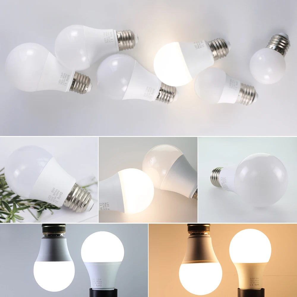 12-Pack E27 LED Bulbs 3W–18W | Warm & Cool White | YNL LED Light Bulbs HIP