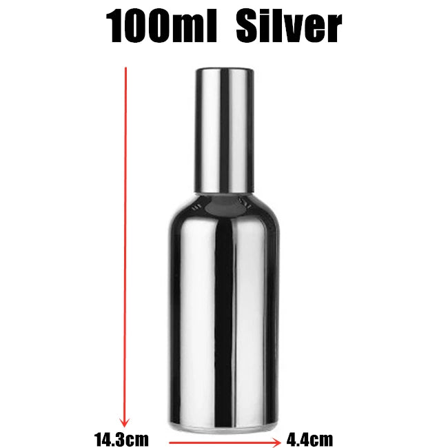 100ml Vintage Crystal Refillable Perfume Atomizer | Tassel Spray Perfume Atomizer HIP 100ml Silver