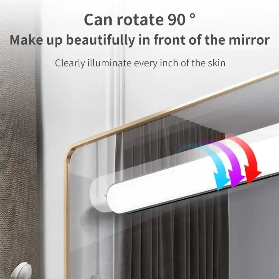 Magnetic Mirror Front Makeup Light LED Touch Night Light USB Eye Protection Reading Lamp For Dormitory Wardrobe Closet Bathroom HIP