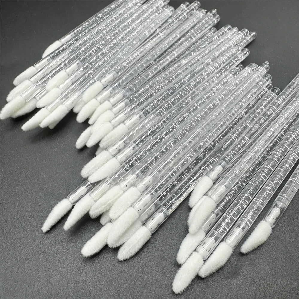 100-Pack Disposable Lip Brushes & Lash Spoolie Wands Disposable Makeup Wands HIP