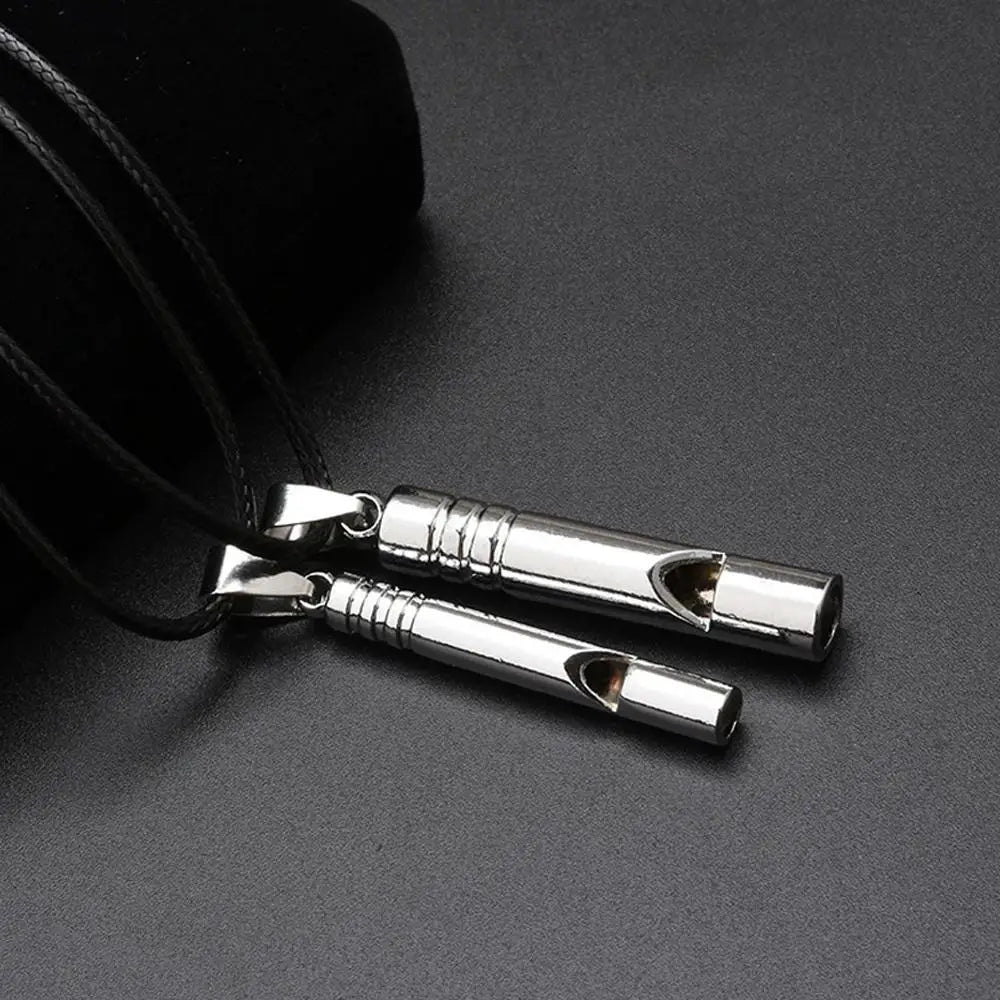 Titanium Emergency Whistle Loud Portable Keychain Necklace Whistle EDC Keyring for Emergency Survival Outdoor Hiking Camping HIP