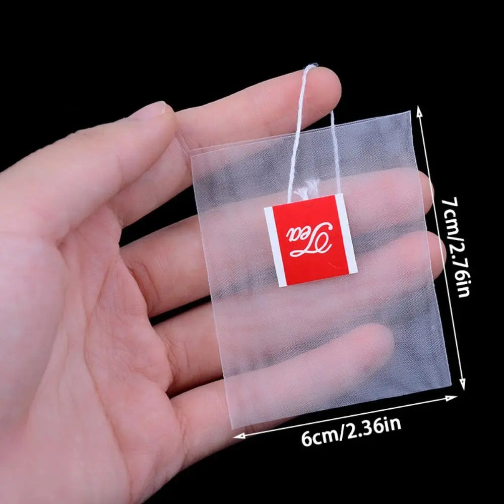 100-Pack Nylon Empty Tea Bags with String – Heat-Sealable Tea Filter Bags HIP