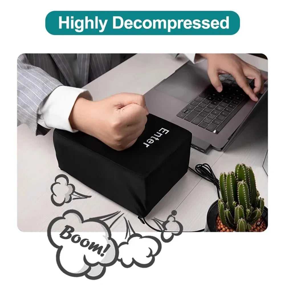 Giant USB Enter Key Desk Toy & Pillow – Office Stress Button Novelty Desk Toy HIP