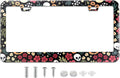 Halloween Skull Floral Stainless Steel License Plate Frame License Plate Frame HIP 1