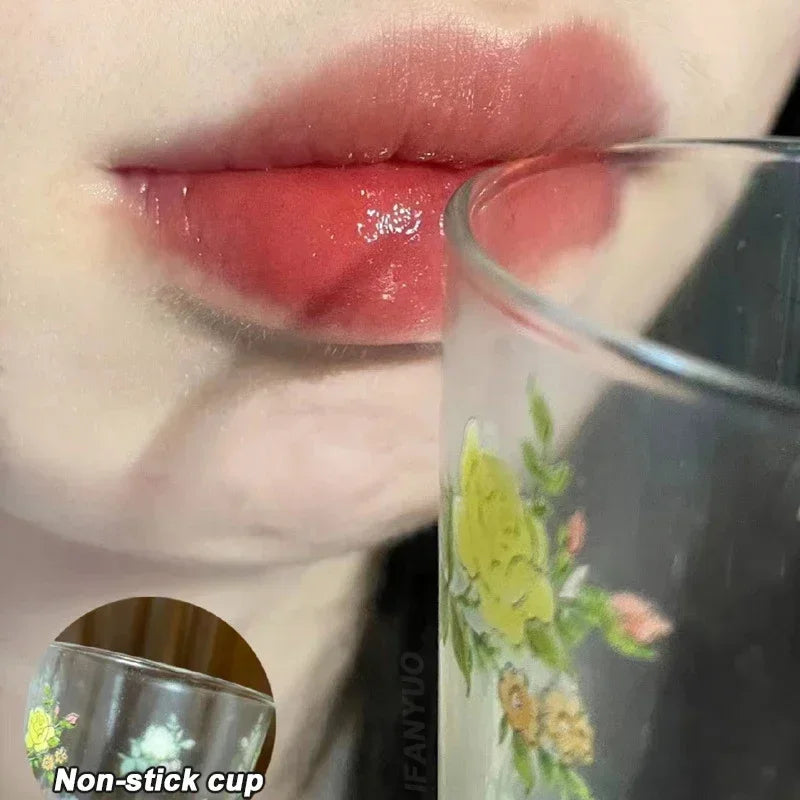 Nude Tea Translucent Oil Lip Tint Korean Makeup Ice Transparent Lip Glaze Water Light Lip Gloss Lips Jelly Mirror Glass Lipstick HIP