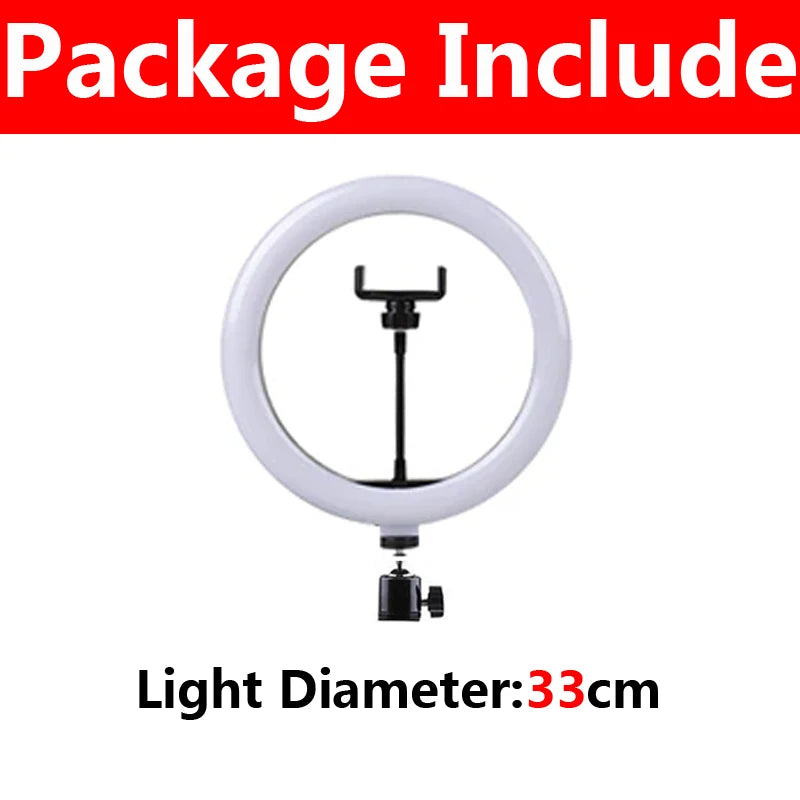 10-Inch LED Selfie Ring Light – Dimmable, Phone Holder Included LED Ring Light HIP 33cm Only Lamp