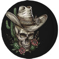 Cowboy Skull Cactus Rose Spare Tire Cover – RV & SUV Spare Tire Cover HIP 1 17 in