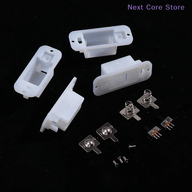 10-Pack AG13 LR44 Battery Case with Switch Button | 3V 4.5V Battery Holder Case HIP