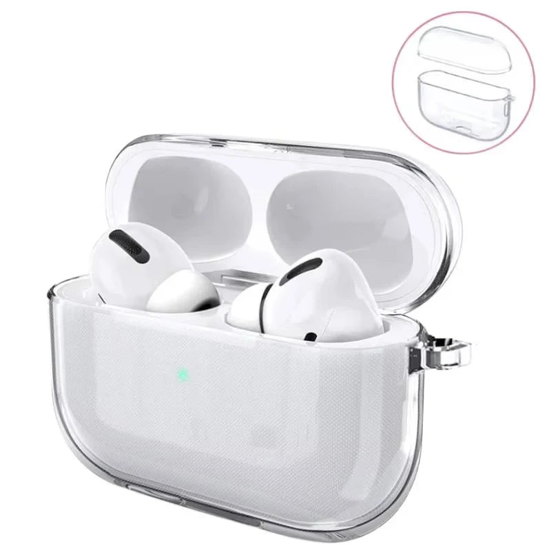 Clear TPU AirPods Case with Keychain | All Models Earphone Case Cover HIP
