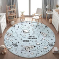 Cartoon Zoo Animal Round Rug – Kids Play Mat for Nursery Kids Area Rug HIP 4 80X80CM