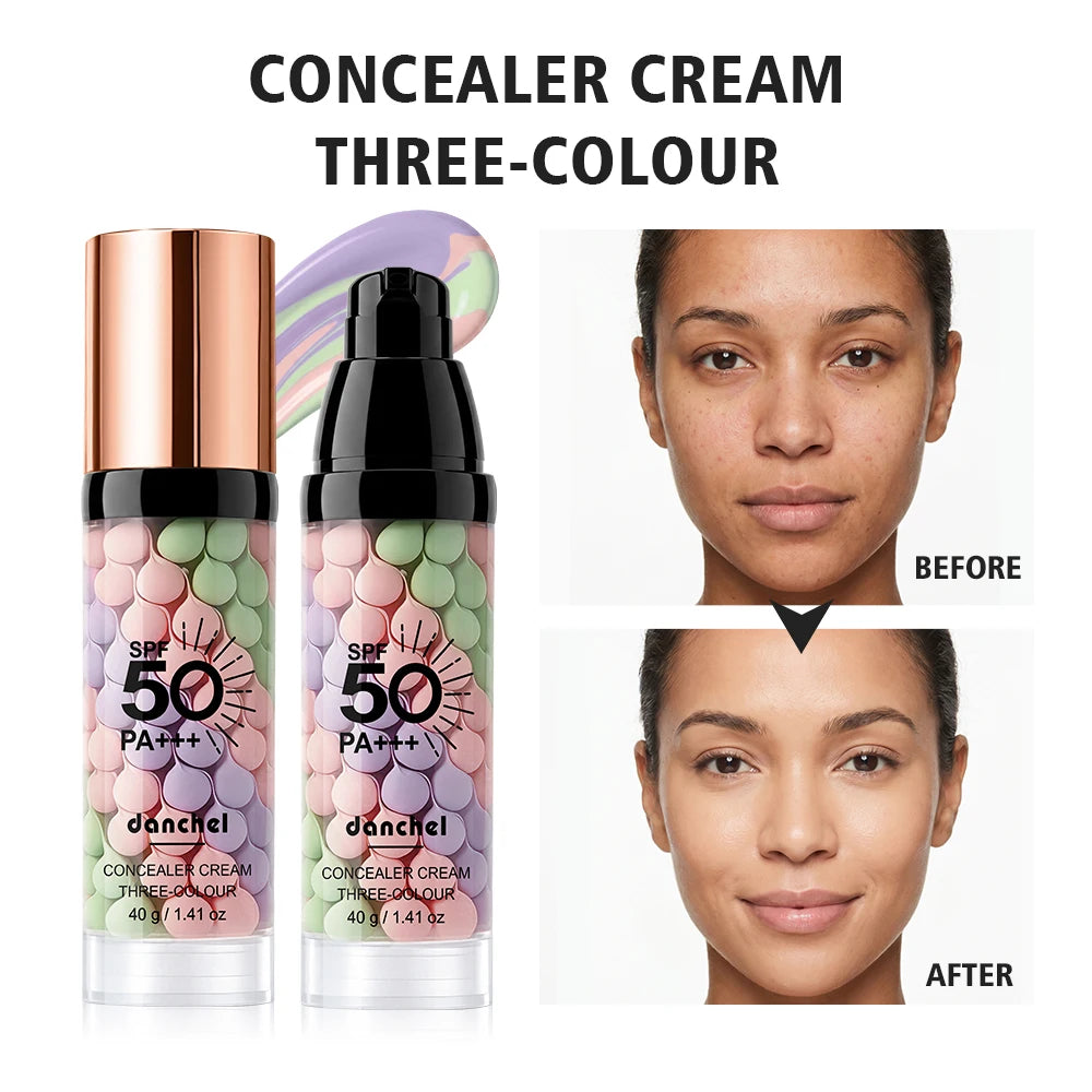 SPF 50 Primer for Face Before Makeup Sun 3 In 1 Color Corrector Face Primer Oil Control & Moisturizing Skin Tone Correcting HIP