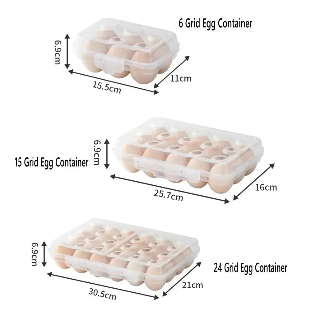 Stackable Plastic Egg Holder with Lid – Transparent Organizer Egg Storage Organizer HIP